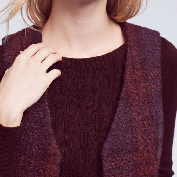 Anthropologie Sanctuary plaid vest size S removable collar - Picture 3 of 16